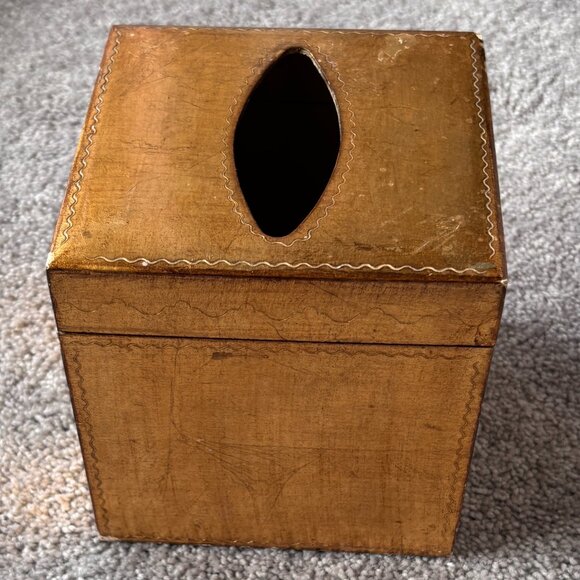 Vintage Florentine Tissue Box Gold with Cherubs Made in Italy - Picture 11 of 14